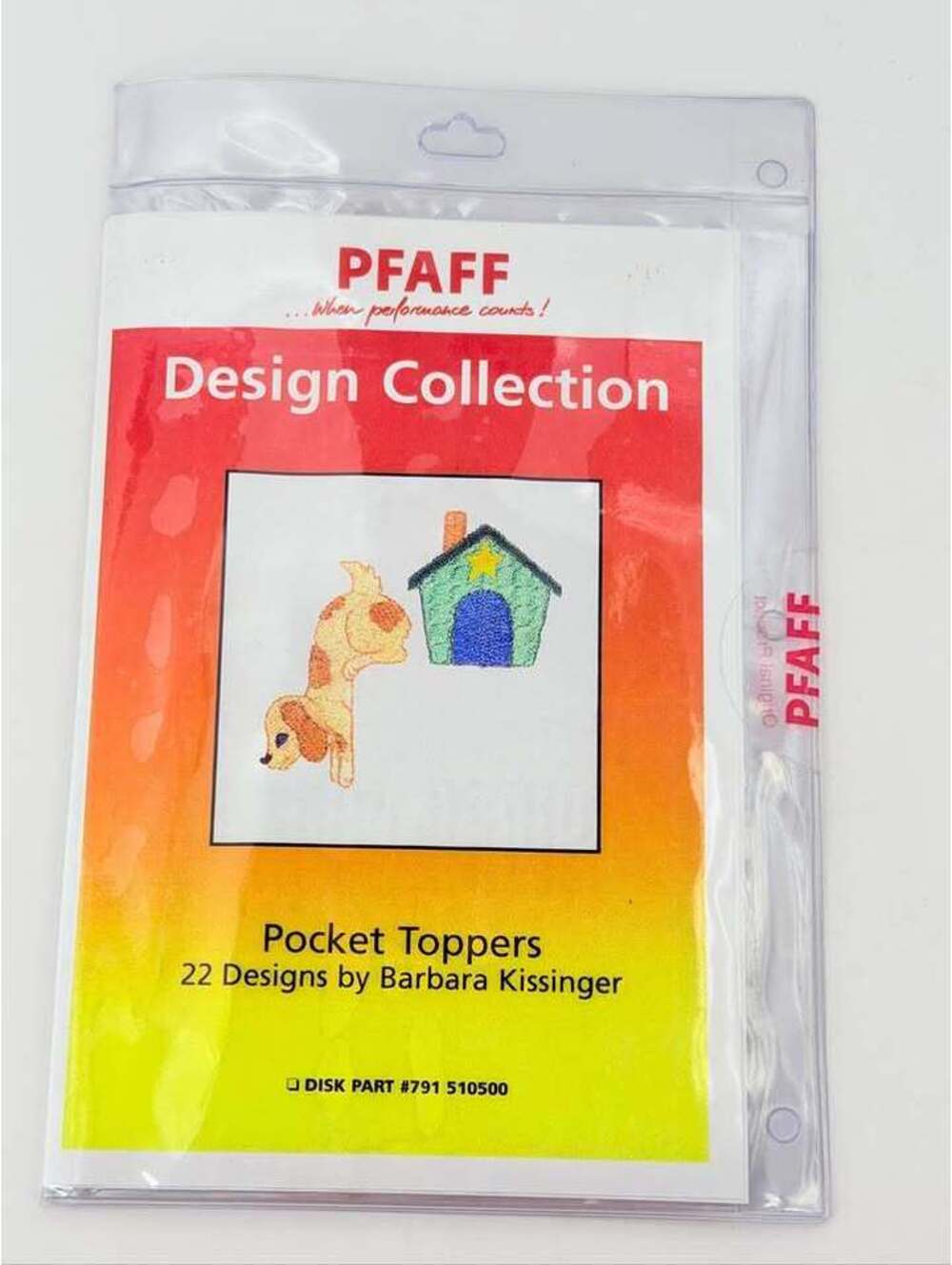 Pfaff Design Collection Pocket Toppers Embroidery Designs Floppy Disk